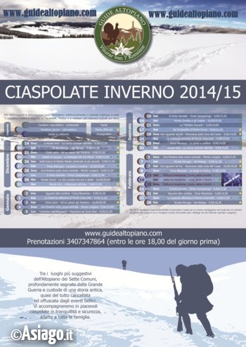 Ciaspole Inverno 2015 Guide Altopiano