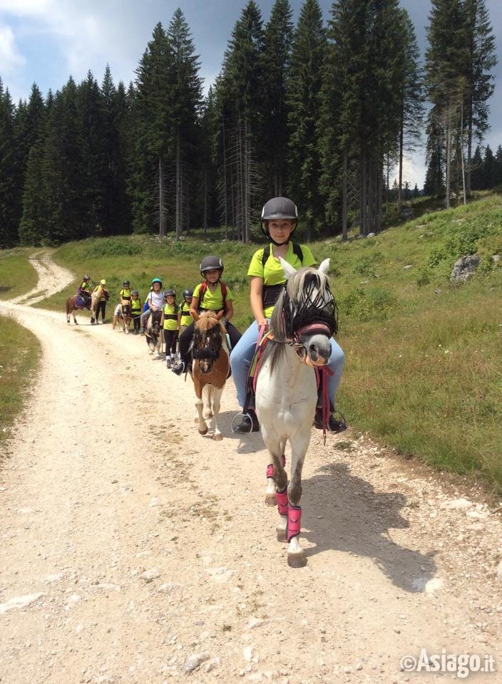 Roana a Cavallo, Scuola Pony per bambini, Laghetto di Roana, Altopiano di Asiago