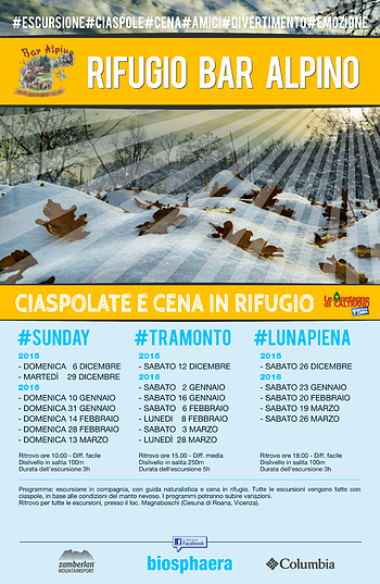 Eventi invernali 2015 Rifugio Bar Alpino