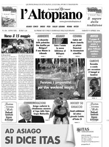 Giornale l'Altopiano 9 aprile 2016
