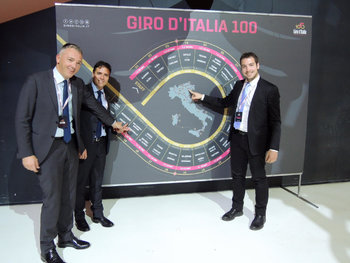 Rigoni Sella e Basso alla presentazione del Giro d'Italia 2017