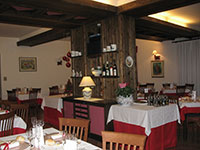 Sala da pranzo albergo al bosco