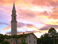 Vista dall albergo sulla piazza di roana