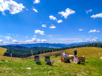 Tisch mit Blick auf das Plateau