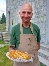 Apfelkuchen in der Hütte