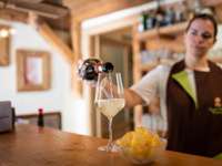 Aperitif im Restaurant Rifugio Malga Ronchetto