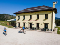 Das Restaurant Rifugio Malga Ronchetto