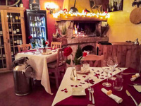 Romantische und warme Atmosphäre im Restaurant Tre Fonti