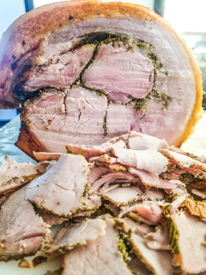 Die Porchetta von Baita Monte Corno