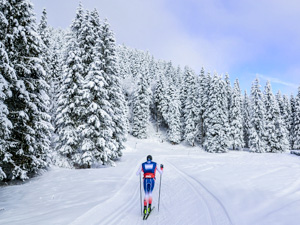 Skifahren im Centro Fondo Monte Corno