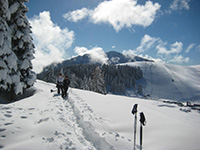 Durante la ciaspolata ski area val formica