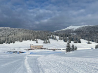 Blick auf die Val Formica Hütte