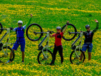 Das Team des E-Bike-Verleihs Valmaron Refuge
