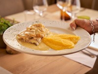 Homemade Vicenza-style cod with polenta