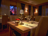 Finely prepared table for a romantic dinner