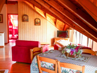 Living and dining area of the attic