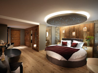 Romantic suite with starry sky