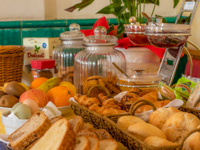 The extensive breakfast buffet