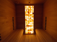 The infrared sauna of the brand new spa
