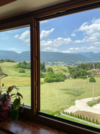 The view of the plateau from the Hotel Belvedere