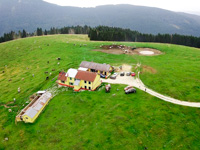 Aerial view of asiago's Sub Plateau