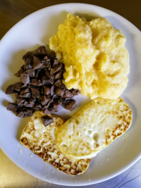 Polenta tosella and mushrooms