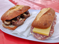 Sandwiches with cotechino and with suppressed and Asiago Dop