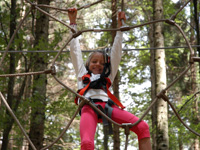 Spider web climbing along the Junior Adventure course