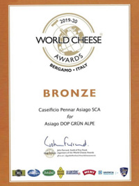 Premio World Cheese Awards Asiago Dop Grun Alpe