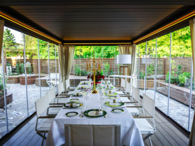 lunches and dinners on the verandas all year round at the sporting hotel of asiago