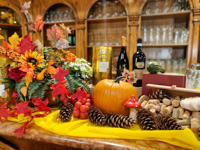 Autumn decorations with grappa