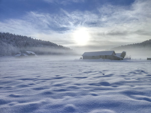 Expanse of snow in Granezza - Monte Corno area