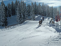 Ponticello innevato con fondisti