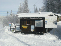 Cross-country ski lift ticket office Centro Fondo Monte Corno