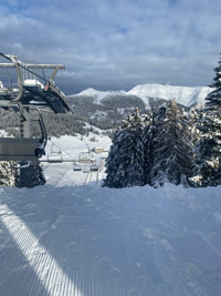 View from the chairlift to the Val Formica Hut