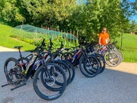 The electric bike park for hire