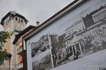 Piazza Asiago con Targa Foto Epoca