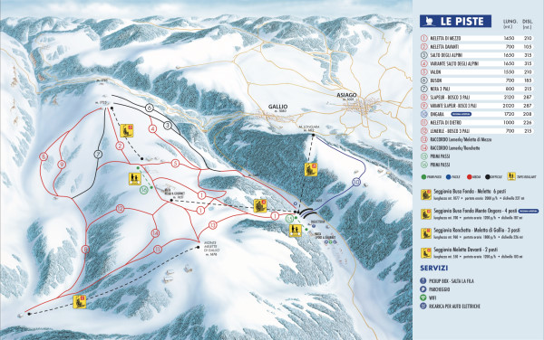 Mappa piste Le Melette