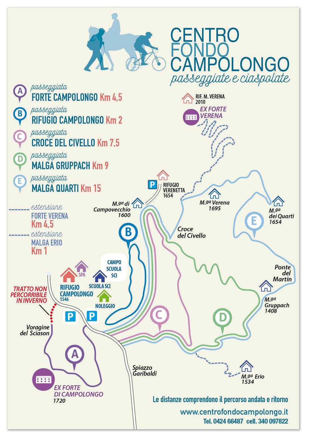 Mappa Percorsi Ciaspole