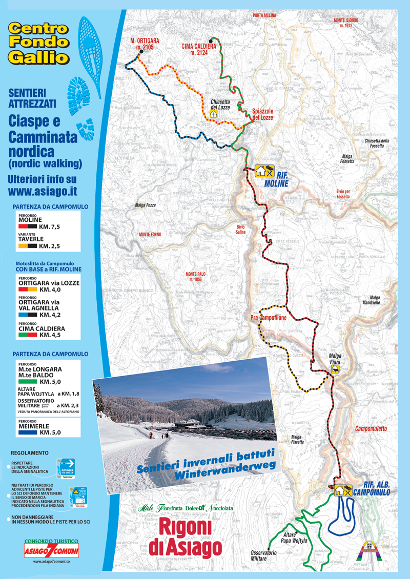 Snowshoe trail map Centro Fondo Campomulo