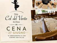 Cena con abbinamento vini a Malga Col del Vento