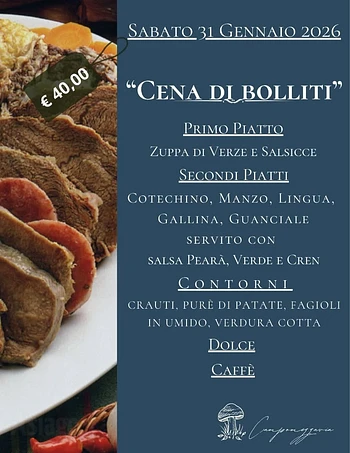 cena di bolliti al ristorante campomezzavia di asi