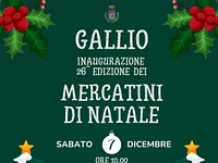 Inaugurazione della 26ª edizione dei Mercatini di Natale a Gallio - 7 dicembre 2024