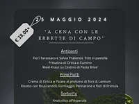 "Dinner with wild herbs" at the Campomezzavia Restaurant in Asiago - May 25, 2024