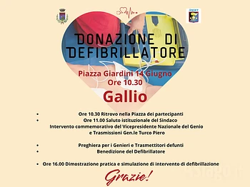 cerimonia d donazione defibrillatore a gallio