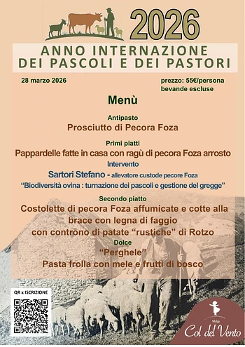 cena del pastore 2026 a malga col del vento a cesu
