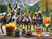 Aperitivo con gli asini a tresche conca