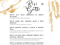 Menu degustazione Risi e Gotti al Ritorante Villa Ciardi Altopiano di Asiago