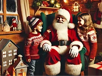 Babbo natale nella sua casetta ad asiago