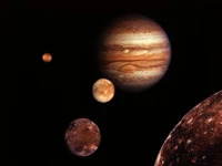 Der Mond und die Monde des Jupiter am Asiago Astrophysical Observatory-29. Dezember 2022